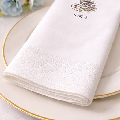 Kahve Temalı Özel Gün Peçetesi – Söz ve Nişan İçin Romantik Detay