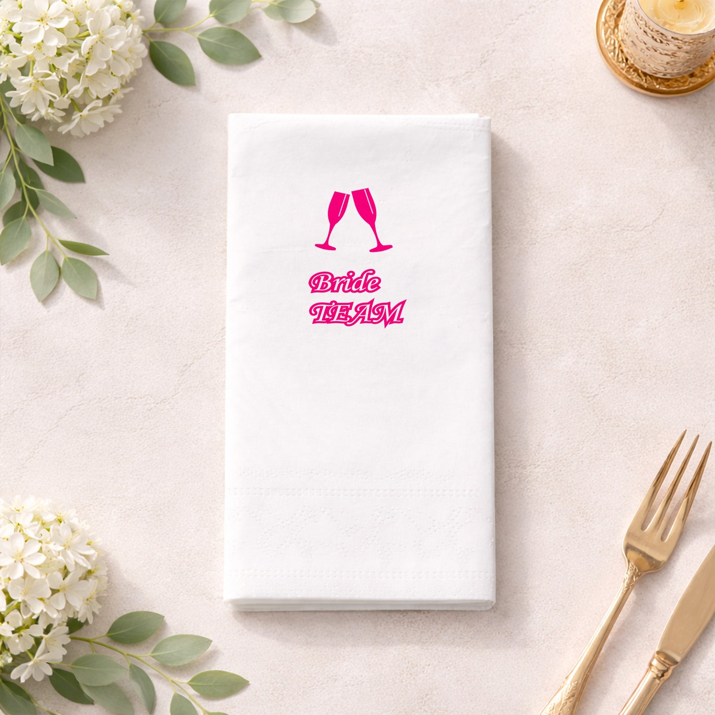 Bride Team Temalı Kişiye Özel Bekarlığa Veda ve Kına Peçetesi