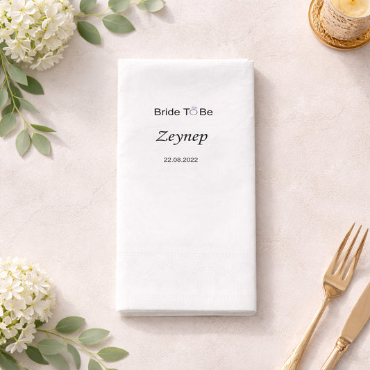 Bride To Be İsimli Minimal Kına ve Bekarlığa Veda Peçetesi