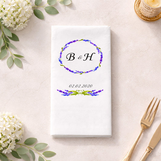 Hat Yazılı Dini Temalı İsimli Nikah ve Düğün Peçetesi