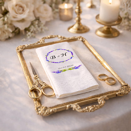 Hat Yazılı Dini Temalı İsimli Nikah ve Düğün Peçetesi