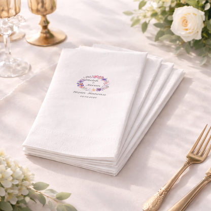 Melek & Kerem Çiçek Çemberli Nişan Peçetesi Tasarımı