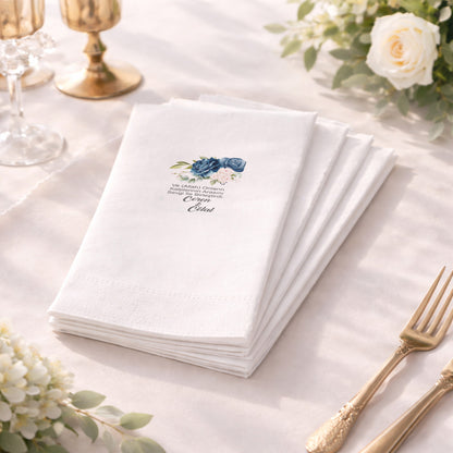 Çiçekli Geometrik Çerçeveli Söz ve Nişan Peçetesi