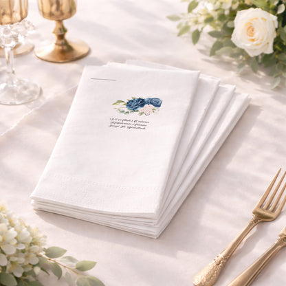 Renkli Çelenk Desenli İsimli Nişan Hatırası Peçetesi