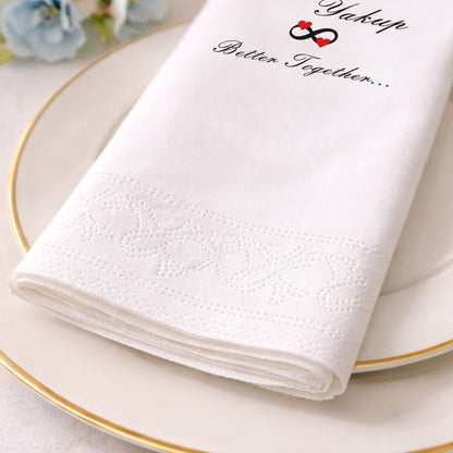 Ayşenur & Yakup Sonsuzluk Temalı Lüks Baskılı Nişan Peçetesi