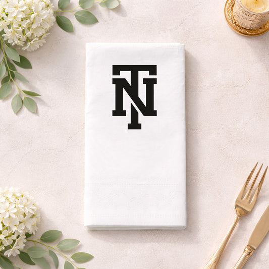 TN Baş Harfli Logolu Modern Baskılı Organizasyon Peçetesi