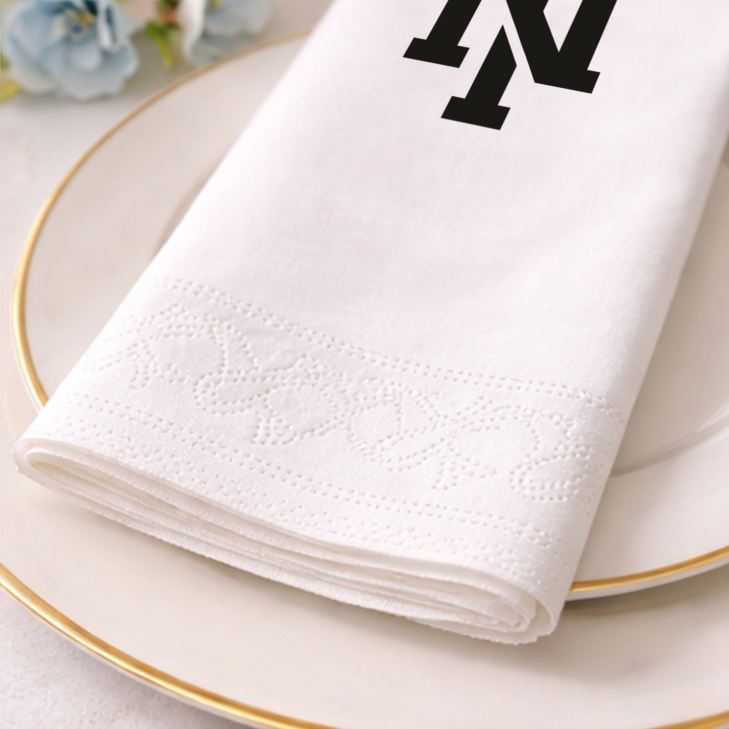 TN Baş Harfli Logolu Modern Baskılı Organizasyon Peçetesi