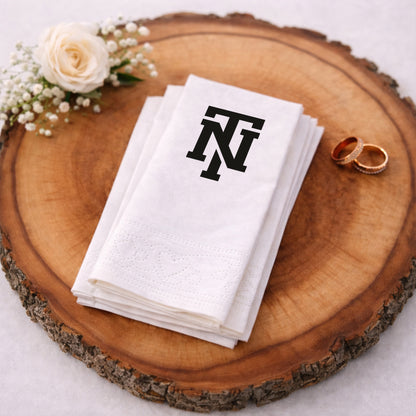 TN Baş Harfli Logolu Modern Baskılı Organizasyon Peçetesi