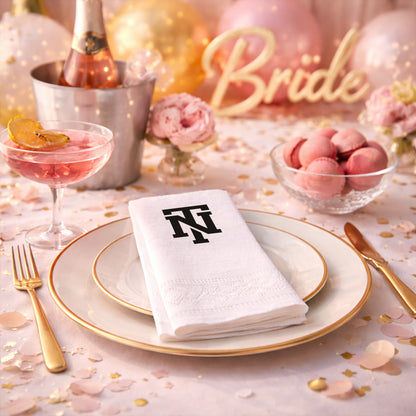 TN Baş Harfli Logolu Modern Baskılı Organizasyon Peçetesi