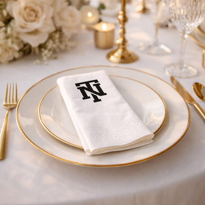 TN Baş Harfli Logolu Modern Baskılı Organizasyon Peçetesi