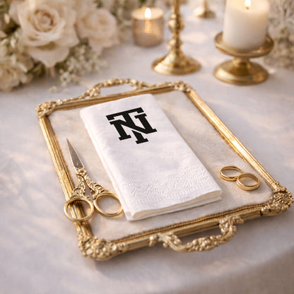 TN Baş Harfli Logolu Modern Baskılı Organizasyon Peçetesi