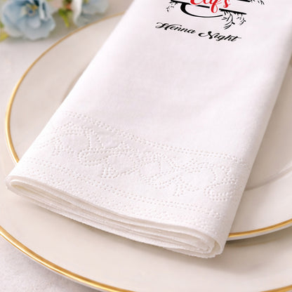 Elif’s Henna Night Kırmızı Yazılı Şık Kına Gecesi Peçetesi