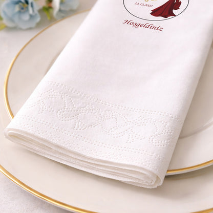 Zeynep’in Kınası Tesettürlü Gelin Figürlü Baskılı Peçete