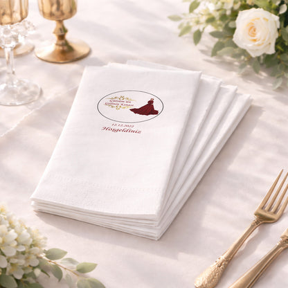 Gülsüm’ün Gelini Kınası Temalı Kişiye Özel Baskılı Kına Peçetesi