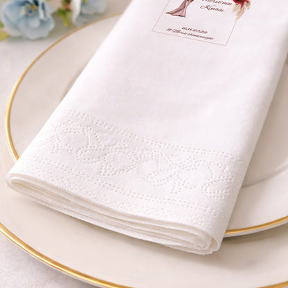 Merve'nin Kınası Pudra Tonlu Zarif Tasarım Baskılı Nişan Peçetesi