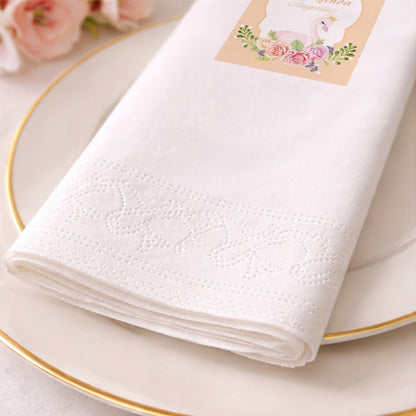 Kuğulu Çiçekli Temalı Kız Çocuk Doğum Günü Peçetesi