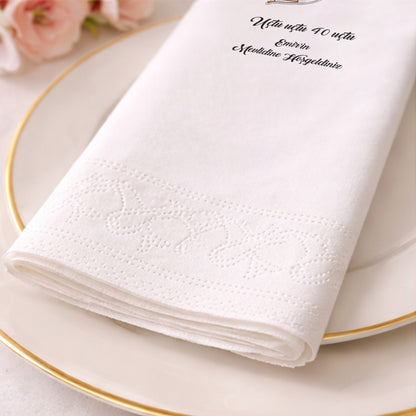 Leylek Temalı Erkek Bebek Mevlidi Kişiye Özel Peçete