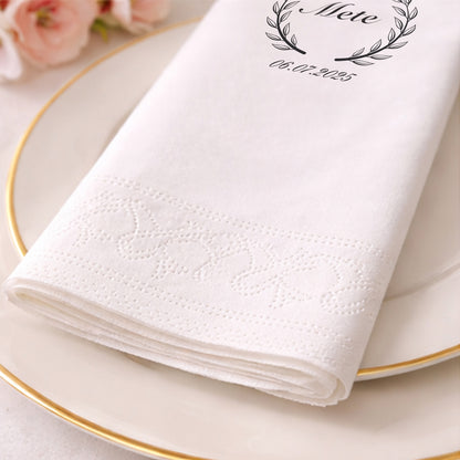 Kuğulu Baby Shower Temalı Kişiye Özel Bebek Peçetesi