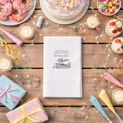 Gazete Kağıdı Kayıklı Denizci Bebecan Bebek Peçetesi