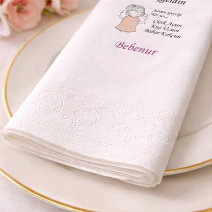 Sevimli Melek Figürlü Bahar Kokulu Bebenur Peçetesi