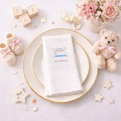 Bebecan 5 Yaş Mavi Kar Tanesi Temalı Kış Konseptli Peçete