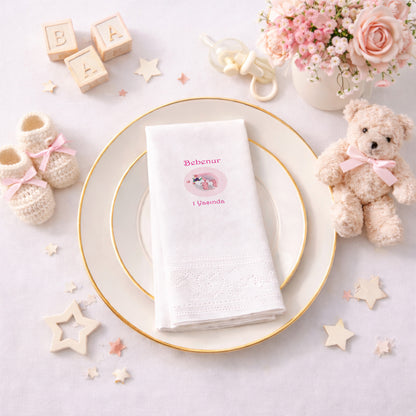 Bebenur Pembe Unicorn Temalı 1 Yaş Doğum Günü Parti Peçetesi