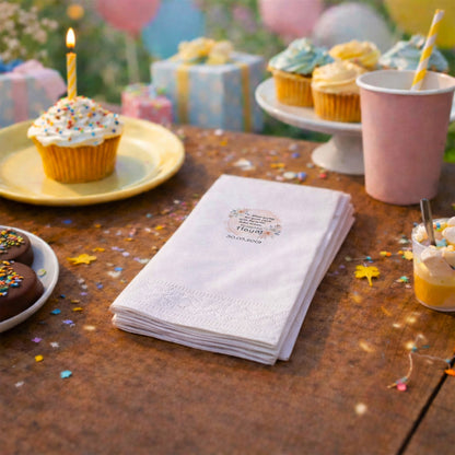 Hayal İsimli Pastel Güllü ve Şiirli Romantik Bebek Peçetesi