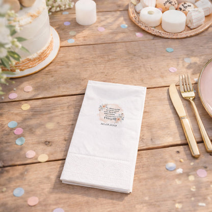 Hayal İsimli Pastel Güllü ve Şiirli Romantik Bebek Peçetesi