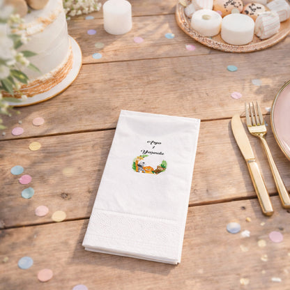 Arya Safari Hayvanları Temalı Renkli 1 Yaş Doğum Günü Peçetesi