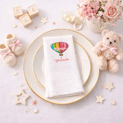 Renkli Uçan Balon Temalı Zeynep 1 Yaş Parti Peçetesi