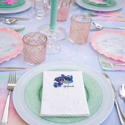 Berkay 1 Yaşında Ay ve Yıldız Temalı Gece Gökyüzü Peçetesi