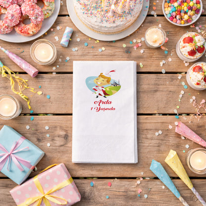 Arda 1 Yaşında Sünnet ve Doğum Günü Temalı Figürlü Peçete