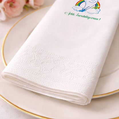 Dişim Çıktı Artık Isırabiliyorum Yazılı Eğlenceli Diş Peçetesi