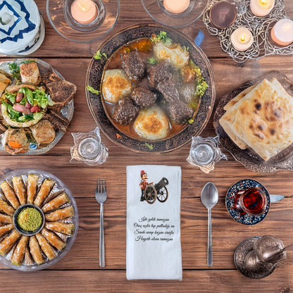 Kidzia Ramazan Desenli Top Atışı Baskılı Peçete – 33x33 cm Çift Katlı, 20’li Paket