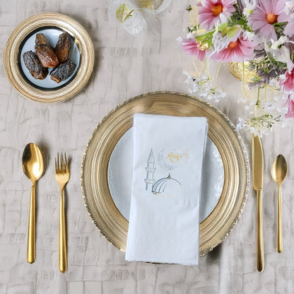 Kidzia Ramadan Kareem Camii Çizimli Ramazan Peçetesi – 33x33 cm Çift Katlı, 20’li Paket