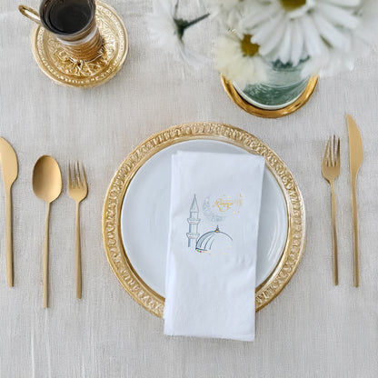 Kidzia Ramadan Kareem Camii Çizimli Ramazan Peçetesi – 33x33 cm Çift Katlı, 20’li Paket