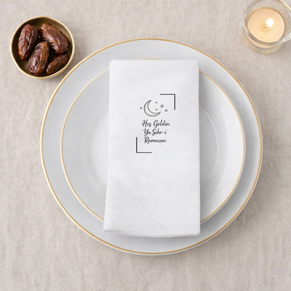 Ramazan Desenli Baskılı Peçete – Hoş Geldin Ya Şehr-i Ramazan | 33x33 cm Çift Katlı