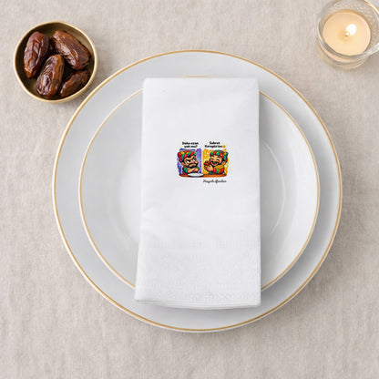 Komik Ramazan Desenli Baskılı Peçete – Karagöz & Hacivat Diyaloglu | 33x33 cm