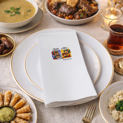 Komik Ramazan Desenli Baskılı Peçete – Karagöz & Hacivat Diyaloglu | 33x33 cm