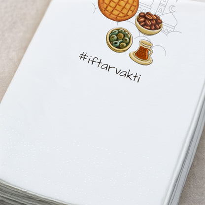İftarVakti Temalı Baskılı Ramazan Peçetesi – Modern İftar Sofrası | 33x33 cm