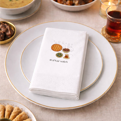 İftarVakti Temalı Baskılı Ramazan Peçetesi – Modern İftar Sofrası | 33x33 cm
