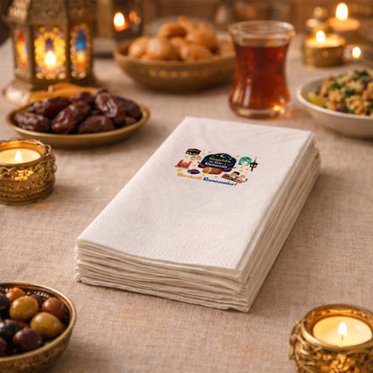 Ramazan Desenli Baskılı Peçete – Hoş Geldin Ya Şehr-i Ramazan | Bereketli Ramazanlar | 33x33 cm