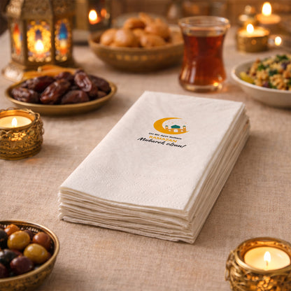 Ramazan Desenli Baskılı Peçete – On Bir Ayın Sultanı | Ramazan Mübarek Olsun | 33x33 cm