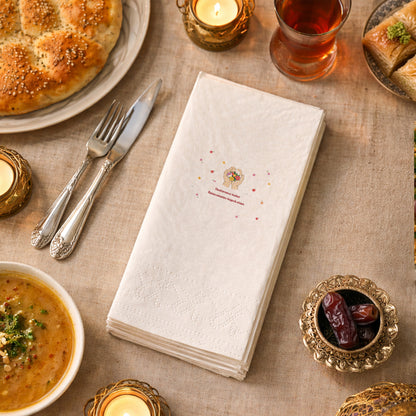 Ramazan Desenli Baskılı Peçete – Dua Temalı | Dualarımız Kabul Olsun | 33x33 cm