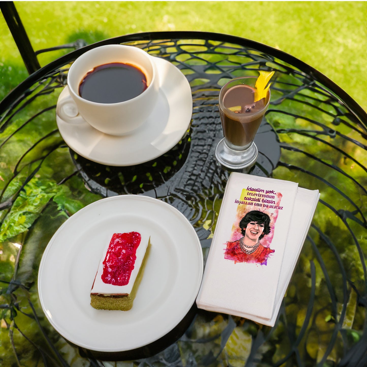 Kidzia Yeşilçam Komik Replik Baskılı Peçete – 33x33cm, Çift Katlı, 20’li Paket