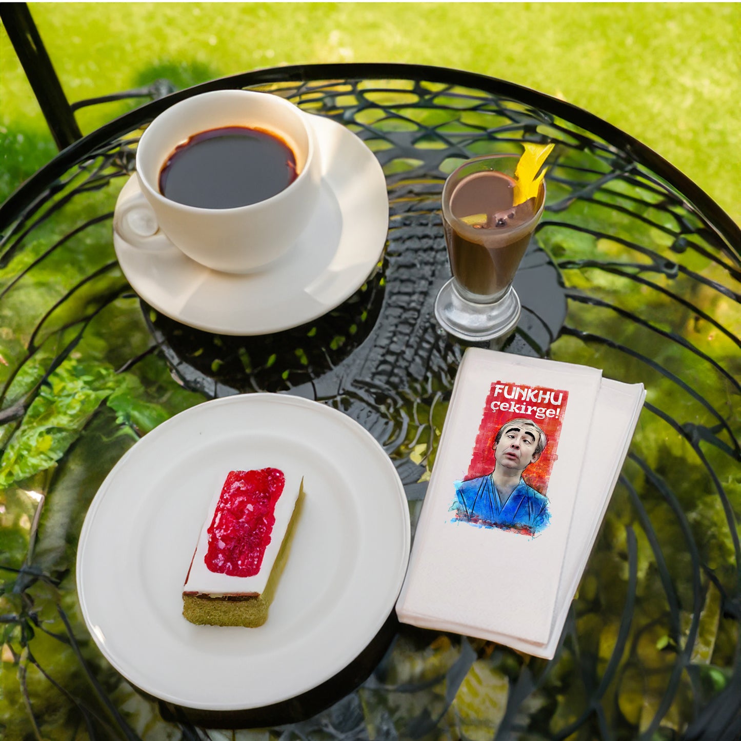 Kidzia Yeşilçam “Funkhu Çekirge” Desenli 33x33cm Baskılı Peçete – 20’li Paket