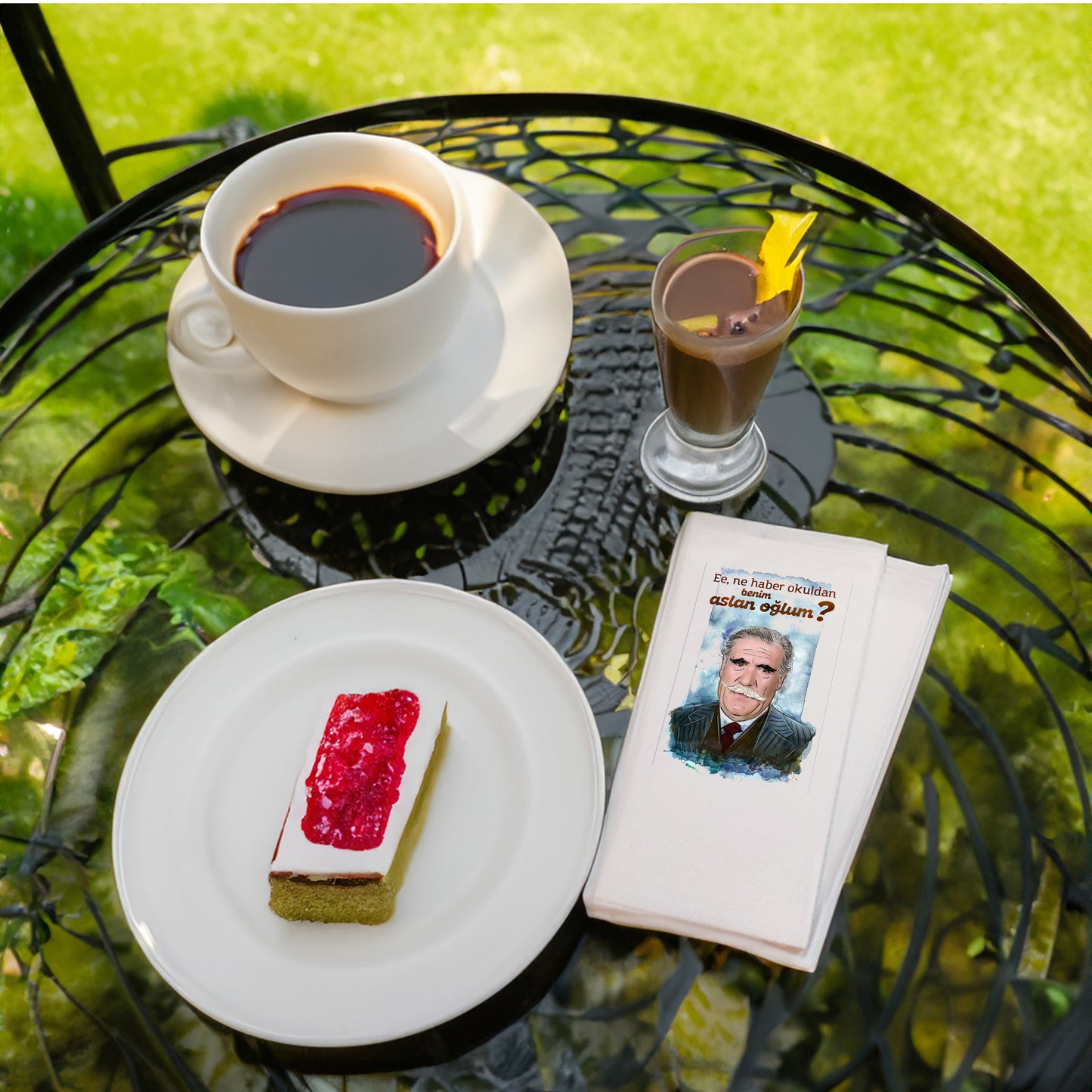 Kidzia Yeşilçam Temalı Baskılı Peçete – Aslan Oğlum Desen – 33x33 cm Çift Katlı (20’li Paket)