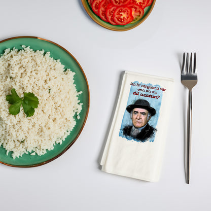 ''Lan Bi Nargilemiz Var'' – Yeşilçam Temalı Nostaljik Baskılı Peçete | 20’li, 33x33 cm