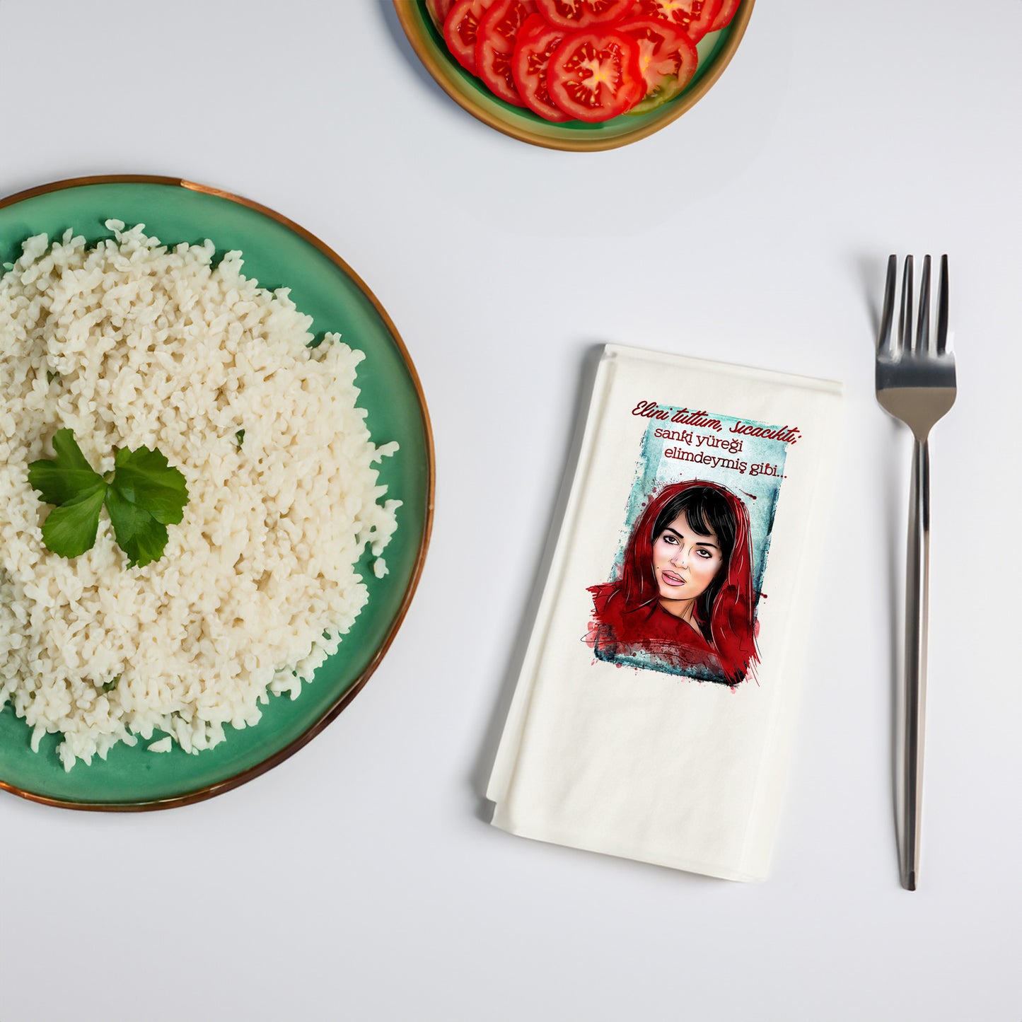 Kidzia Yeşilçam Elini Tuttum Sıcacıktı Baskılı Peçete – 20’li Paket | 33x33 cm Çift Katlı Selülozik