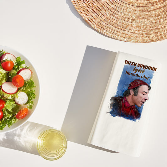 Kidzia Yeşilçam Desenli Baskılı Peçete – Turşu Suyunun İyisi Limonla Olur | 20’li Paket